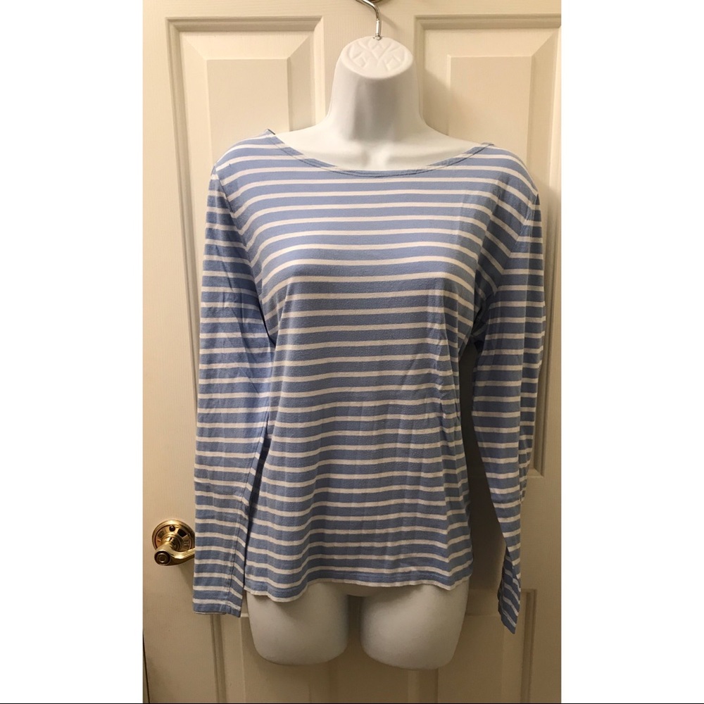 **BODEN** Blue Boatneck Tee Size: 16